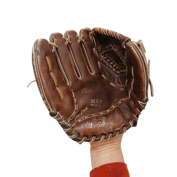MacGregor Baseball Glove Pete Rose MVP M12K Model Leather Flex Pad Right Vintage - Picture 1 of 16